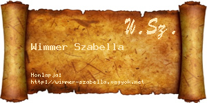 Wimmer Szabella névjegykártya